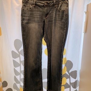 Medium wash bootcut jeans